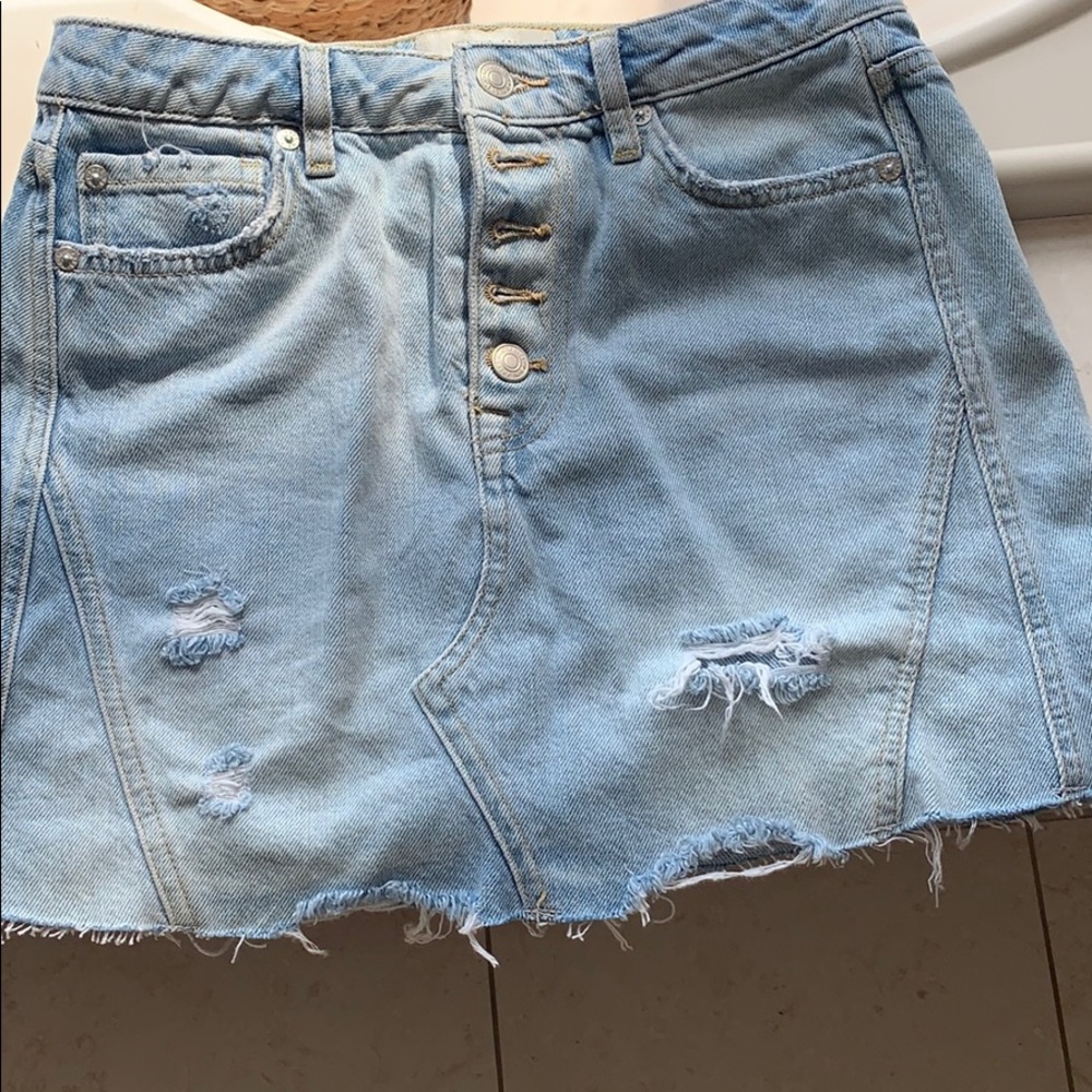 Free people denim skirt